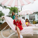 Analogie Red Boating Crew Dress 3/4