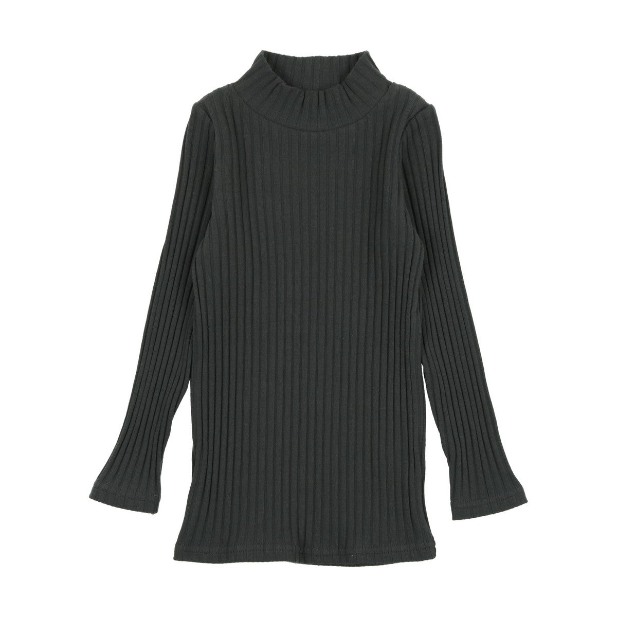 Lil Legs Midnight Wide Ribbed Mockneck