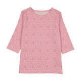 Lil Legs Bright Pink Mini Flower Classic Tee 3/4