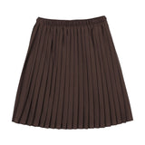 Lil Legs Chocolate Brown Knife Pleated Skirt