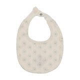 Lilette Cream/Blue Geo Floral Print Bib
