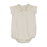 Lilette Cream/Dusty Pink Sweetheart Collar Romper