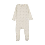 Lilette Cream/Lightblue Striped Planes Footie