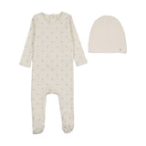 Lilette Cream/Lightblue Striped Planes Footie Set