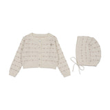 Lilette Cream/Oat Sweetheart Knit Cardigan Set