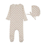 Lilette Cream/Pink Geo Floral Printed Footie Set