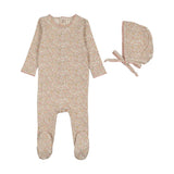 Lilette Cream/Pink Liberty Floral Footie Set