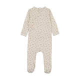 Lilette Cream/Pink Printed Wrapover Footie