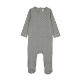 Lilette Light Blue Gem Stripe Footie