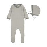 Lilette Light Blue Two Tone Knit Footie Set