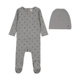 Lilette Lilette Blu/Off Navy Striped Planes Footie Set