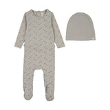Lilette Pale Blue Paper Boat Footie Set