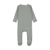 Lilette Pale Blue Spotted Print Footie