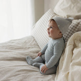 Lilette Pale Blue Spotted Print Footie Set