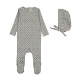 Lilette Pale Blue Cherry Blossom Footie Set
