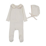 Lilette Cream/Pink Le Bebe Pointelle Footie Set