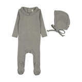 Lilette Light Blue Crochet Collar Footie Set