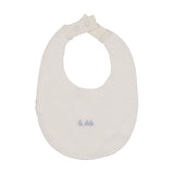 Lilette Cream/Blue Le Bebe Bib