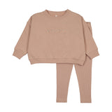 Lilette Dusty Pink Floral Sweatshirt Set