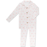 Little Label Pink Bow Print Grandpa Pj's