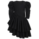 Jessie And James Black Texture Little Madame Dress