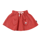 Loud Red Check Caldo skirt
