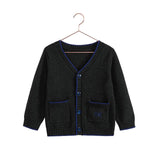 Retro Kids Gray/Navy Lucas Cardigan