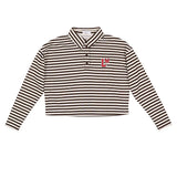 Luna Mae Brown Stripe Romy Cropped Top