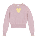 Luna Mae Lilac Bryn Heart Sweater