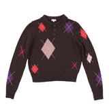Luna Mae Chocolate Emmy Argyle Sweater