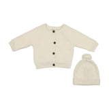 Mema Ivory Knit Sherpa Lined Jacket & Hat