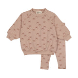 Mema Bow Print Bow Print Sweatshirt Set