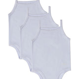 Minimoi White Solid Cotton Modal Undershirts