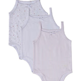 Minimoi White Multi Petite Floral Cotton Modal Undershirts