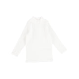 Lil Legs Off White Ribbed Mockneck