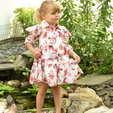 Mode Avant Ivory/Hot Pink Print Dress