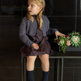 Mode Avant Paisley Cord Dress With Mohair Cardigan