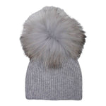 Maniere Grey Knitted Wool Baby Hat