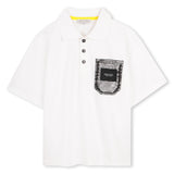 Marc Jacobs White Printed Pocket Polo T-Shirt