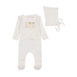 Bee & Dee Arctic White Boys Mason Jar Footie Set