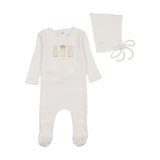 Bee & Dee Arctic White Girls Mason Jar Footie Set