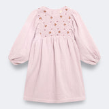 Birinit Petit Mauve Plumeti Embroidered Smocked Dress