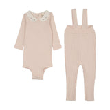 Mema Blush Knit Overall Set