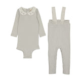 Mema Ice Blue Knit Overall Set