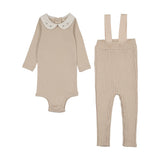 Mema Sand Knit Overall Set