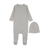 Mema Dawn Stone Polka Dots Footie Set