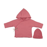 Mema Dusty Rose Quilted Jacket + Knit Beanie