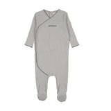 Mema Gray Dawn/Blue Embroidery Amour Footie