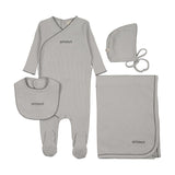 Mema Gray Dawn / Blue Embroidery Amour Embroidered Take Me Home Set