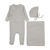 Mema Gray Dawn Pointelle Mock Wrap Take Me Home Set